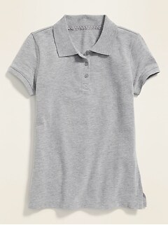 gray polo shirt girl