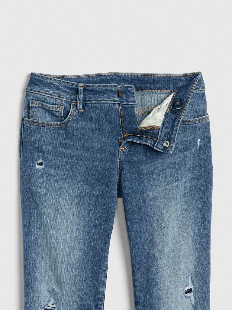 Kids Destructed Boot Jeans with Stretch
