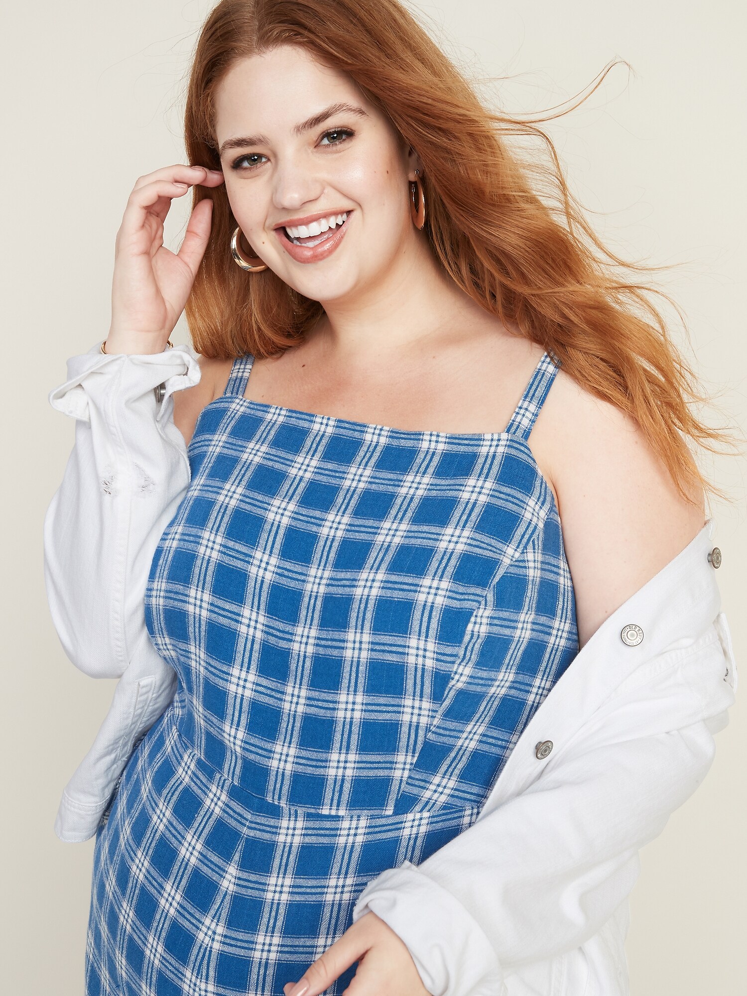 plus size plaid jumpsuit