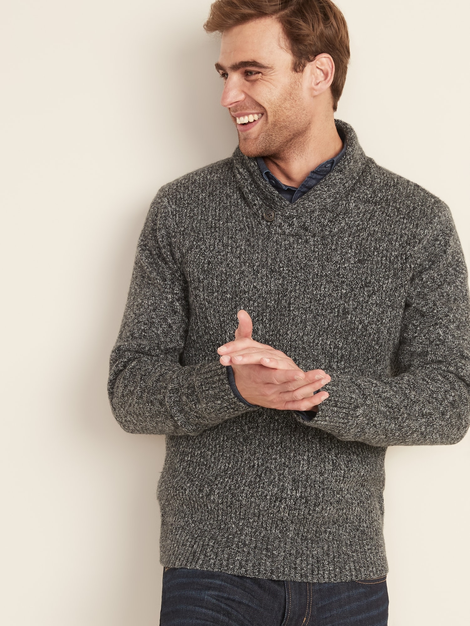 shawl collar sweatshirt mens