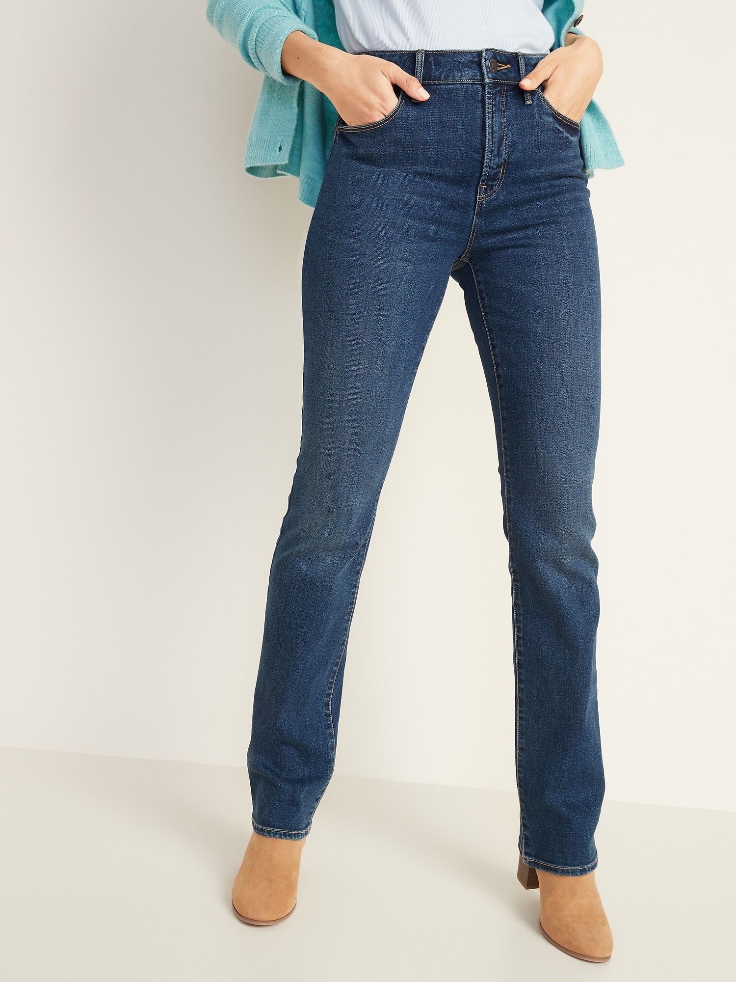 High-Waisted Kicker Boot-Cut Jeans For 