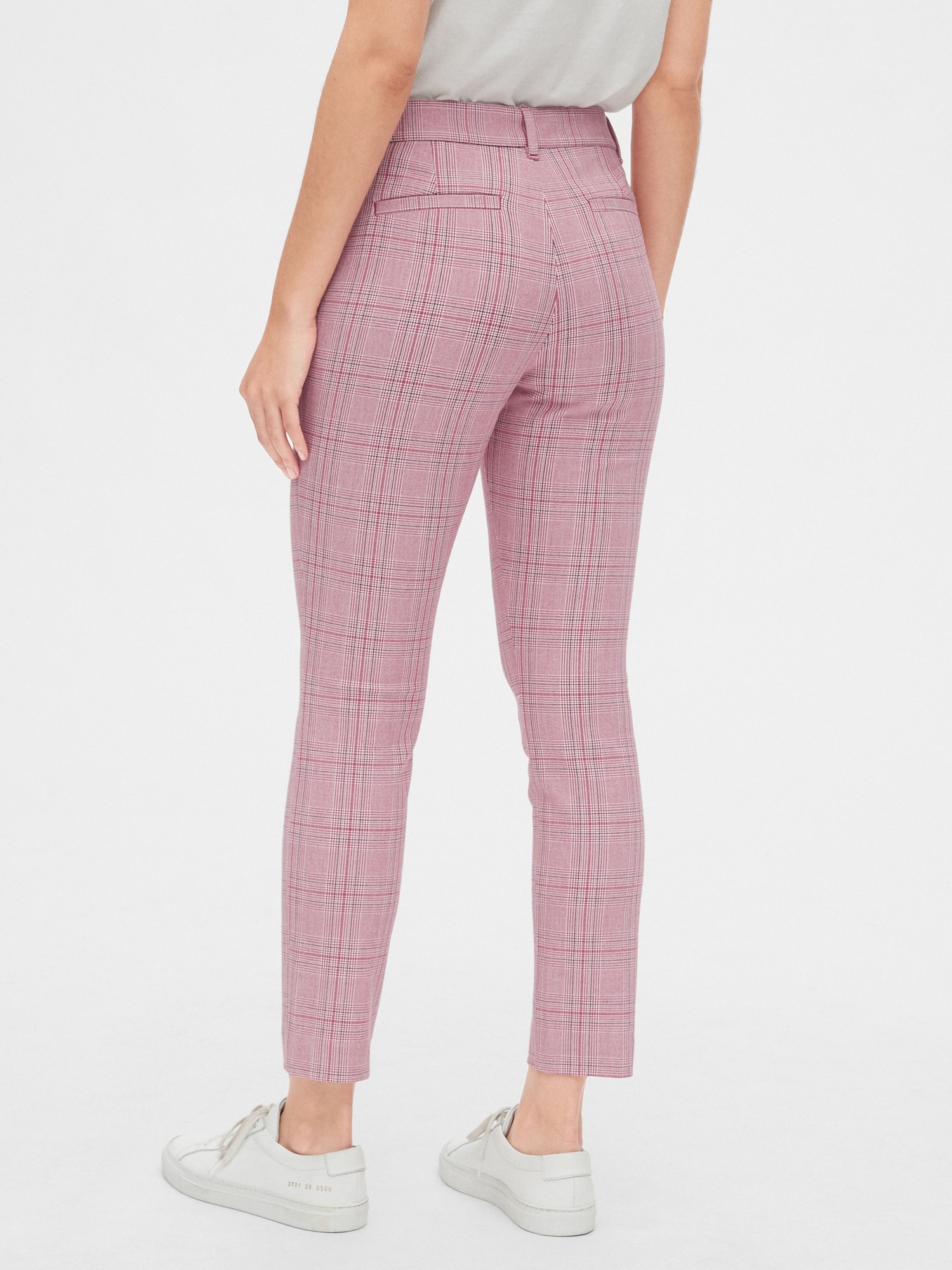 gap plaid skinny ankle pants