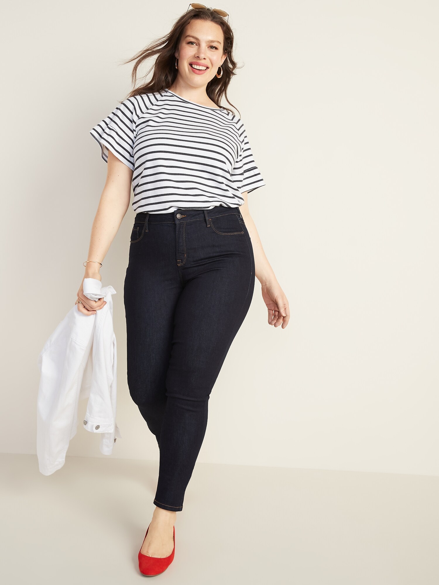 old navy high rise super skinny jeans