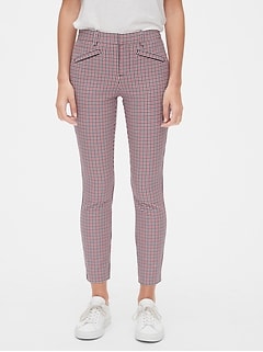 gap red plaid pants