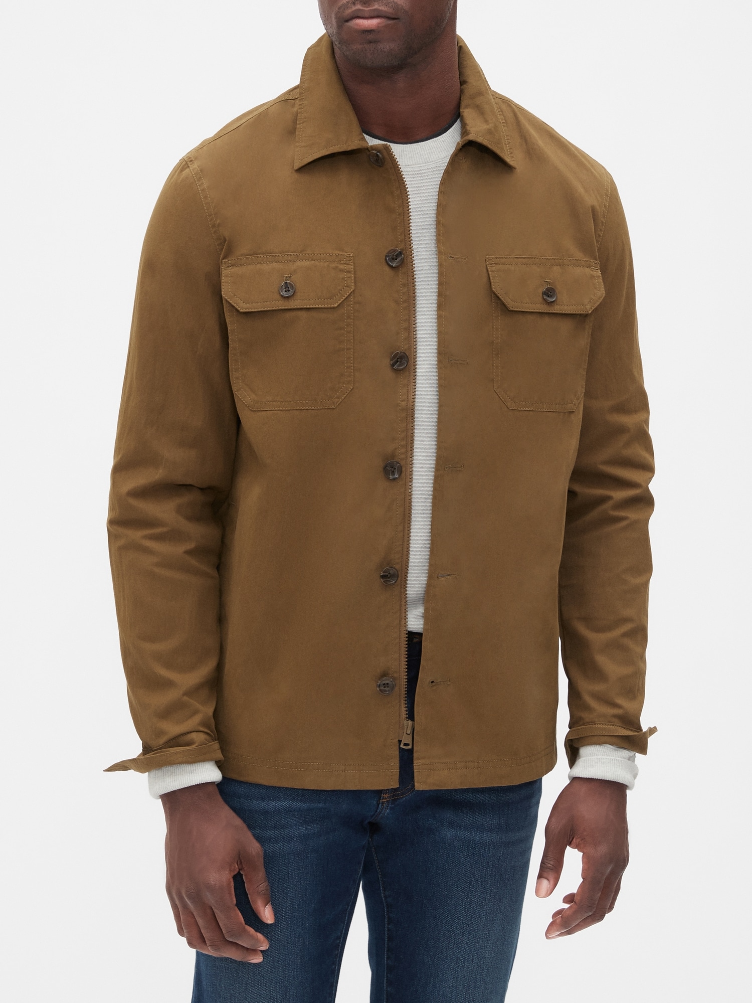 gap waxed military jacket