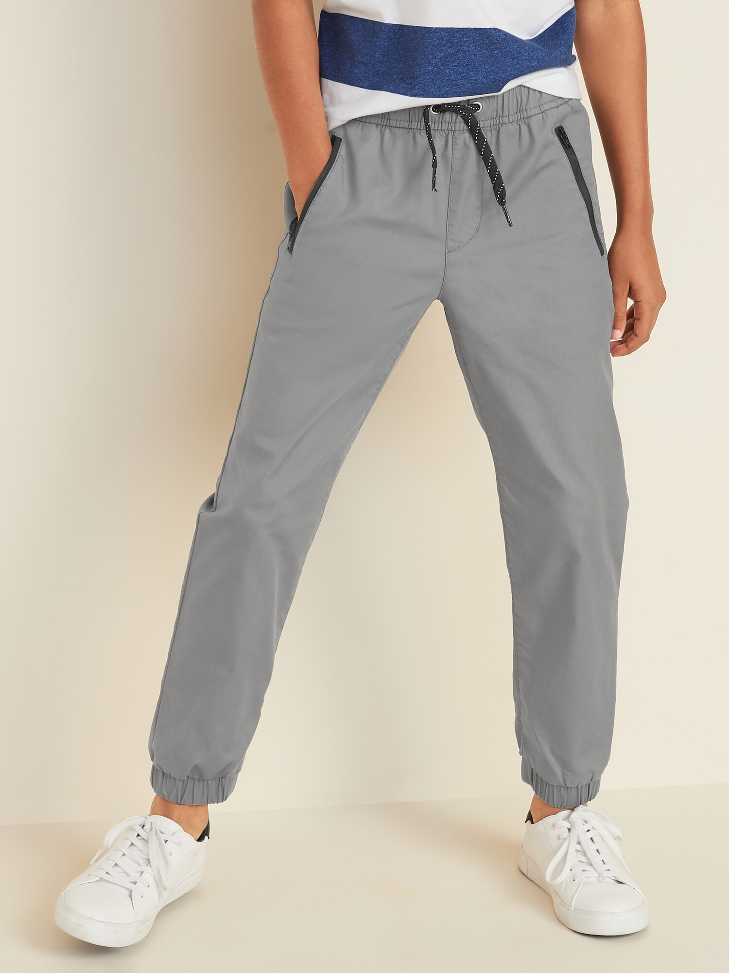 boys joggers with zip pockets