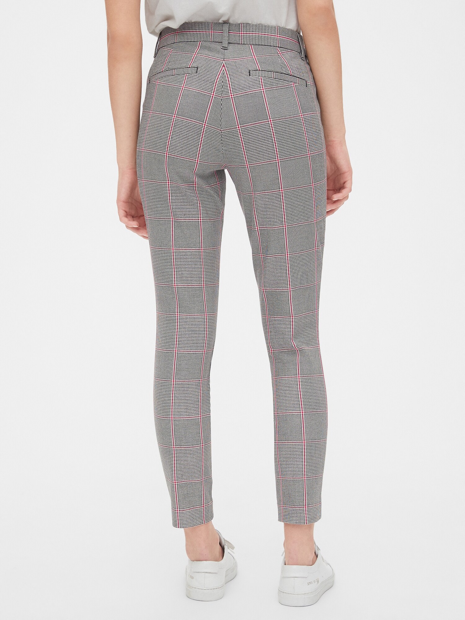 gap plaid skinny ankle pants