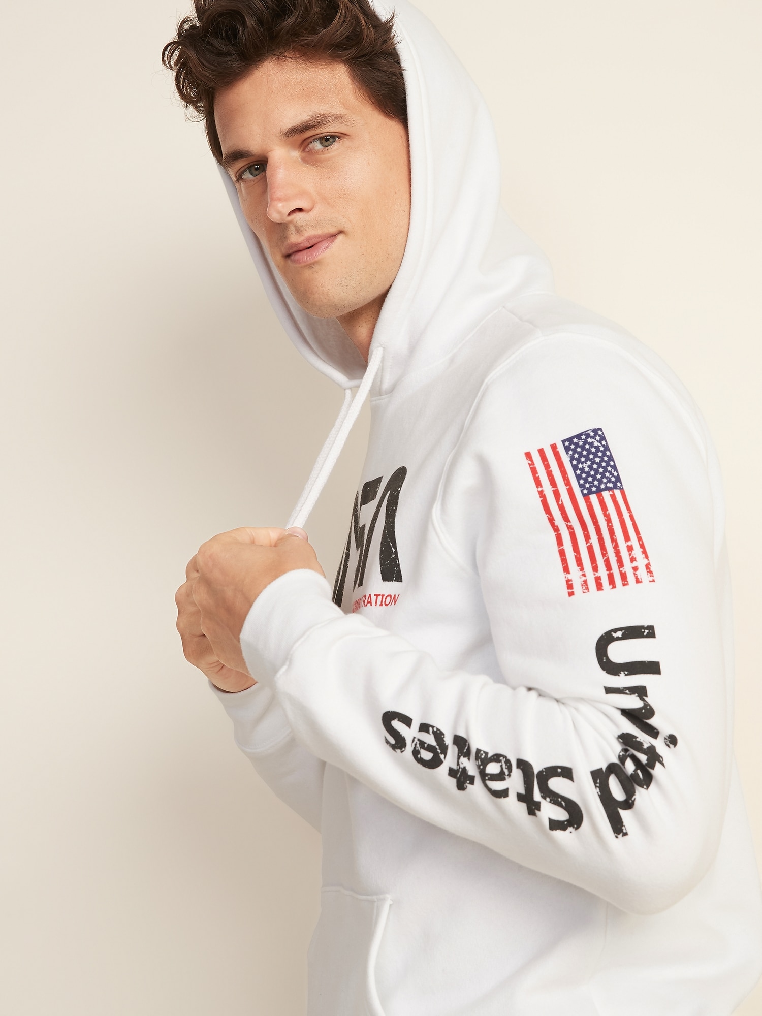 nasa graphic fleece hoodie