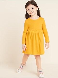 mustard yellow toddler dress