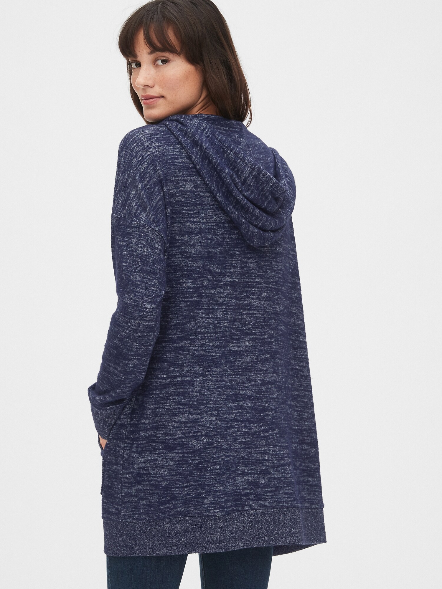 gap softspun longline hooded cardigan