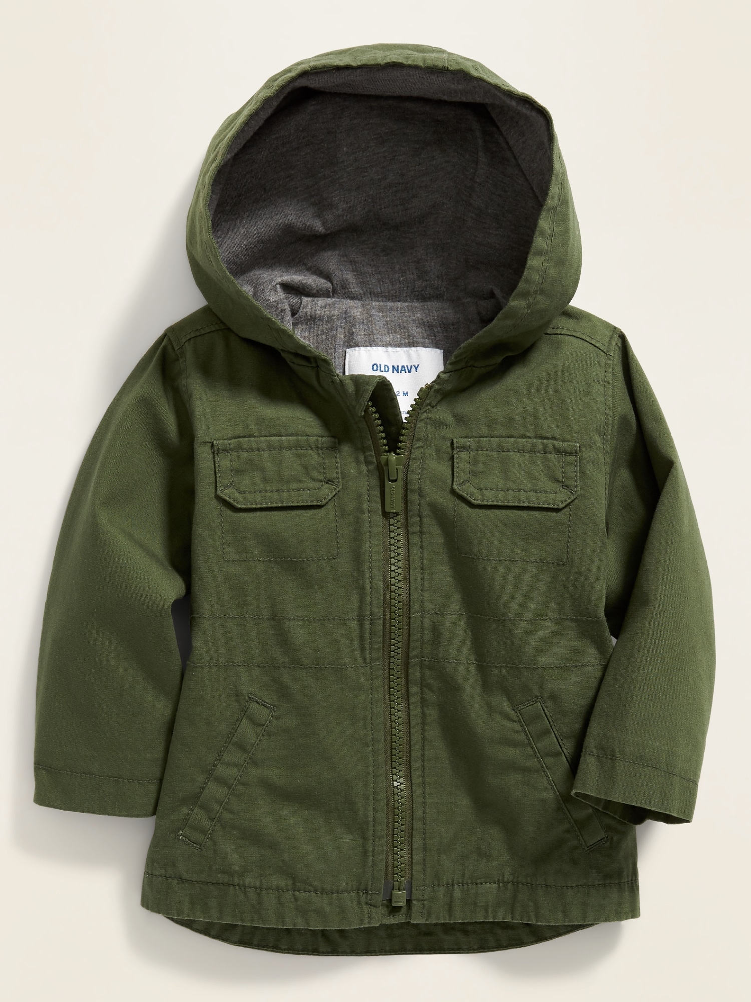 Gender-Neutral Hooded Canvas Utility Jacket for Baby | Old Navy