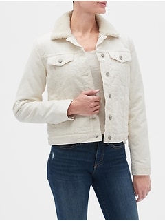 gap fleece lined denim jacket