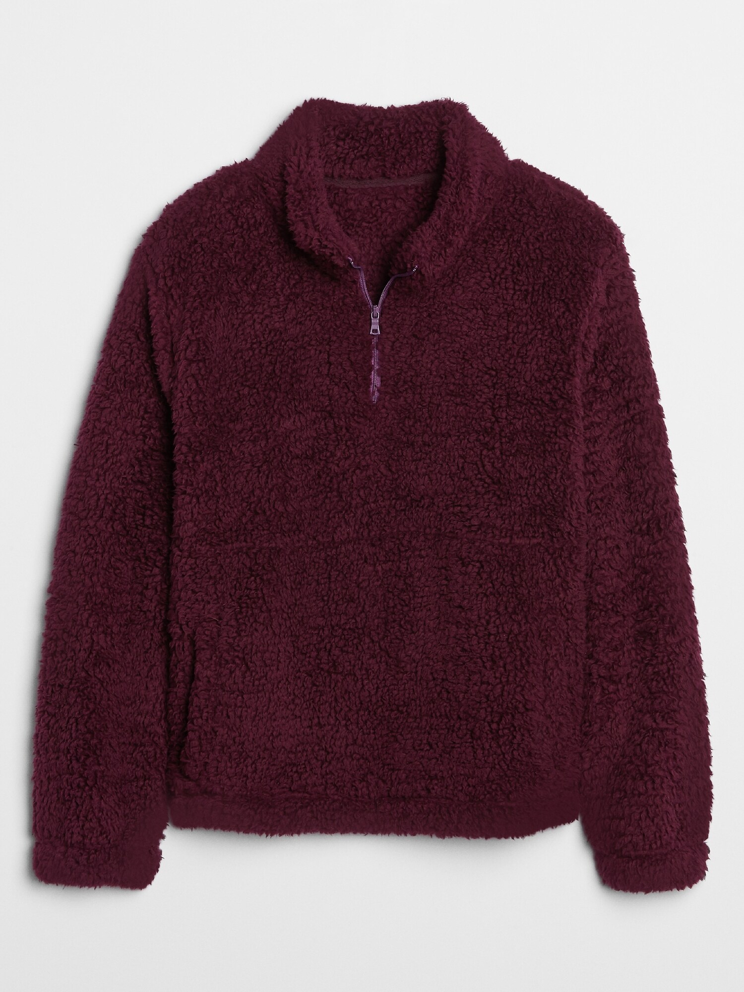 plum sherpa pullover