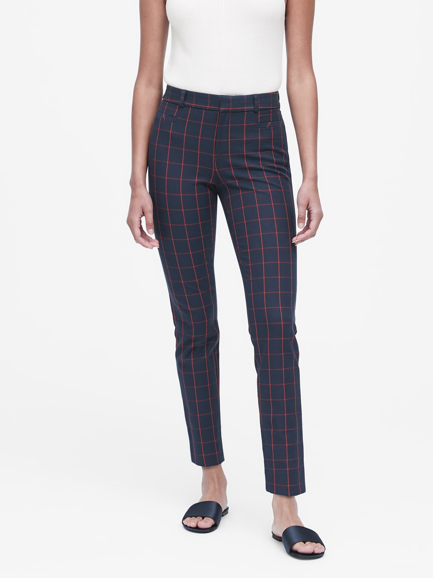 gap red plaid pants