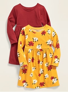 mustard yellow toddler dress