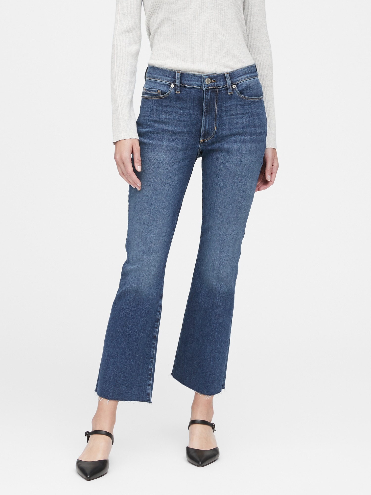 gap cropped flare jeans