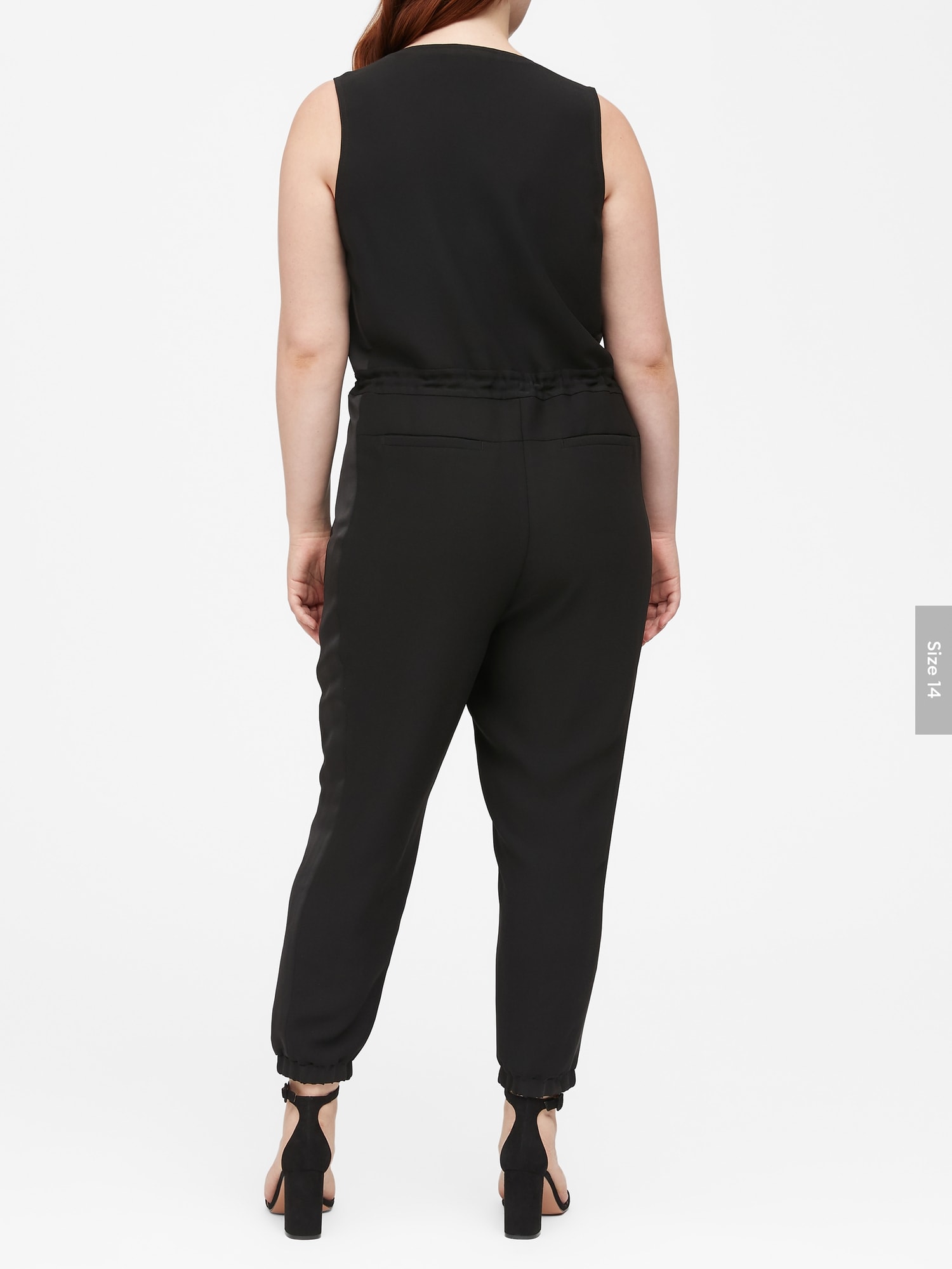 banana republic side stripe jumpsuit