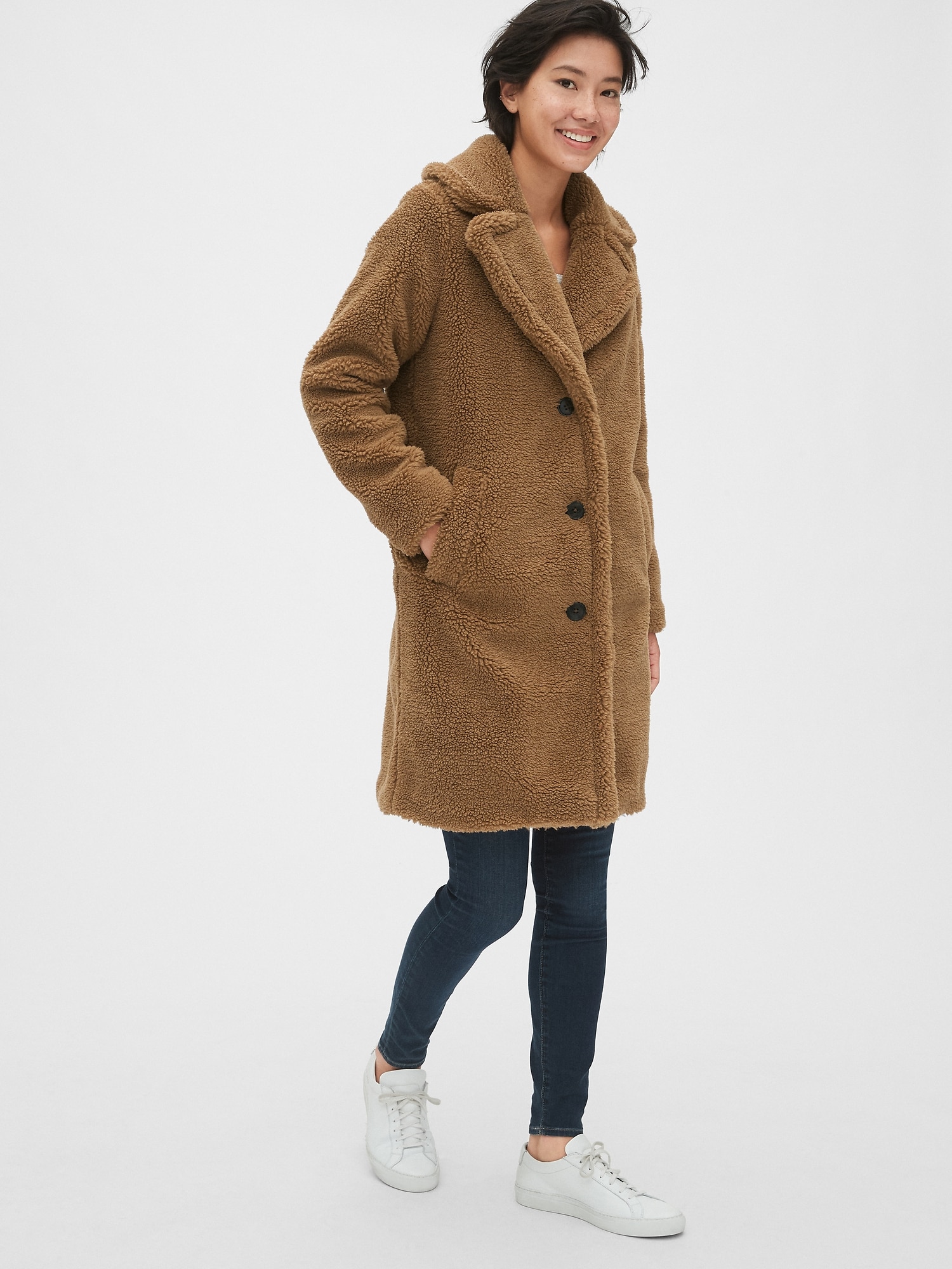 womens teddy coat with hood