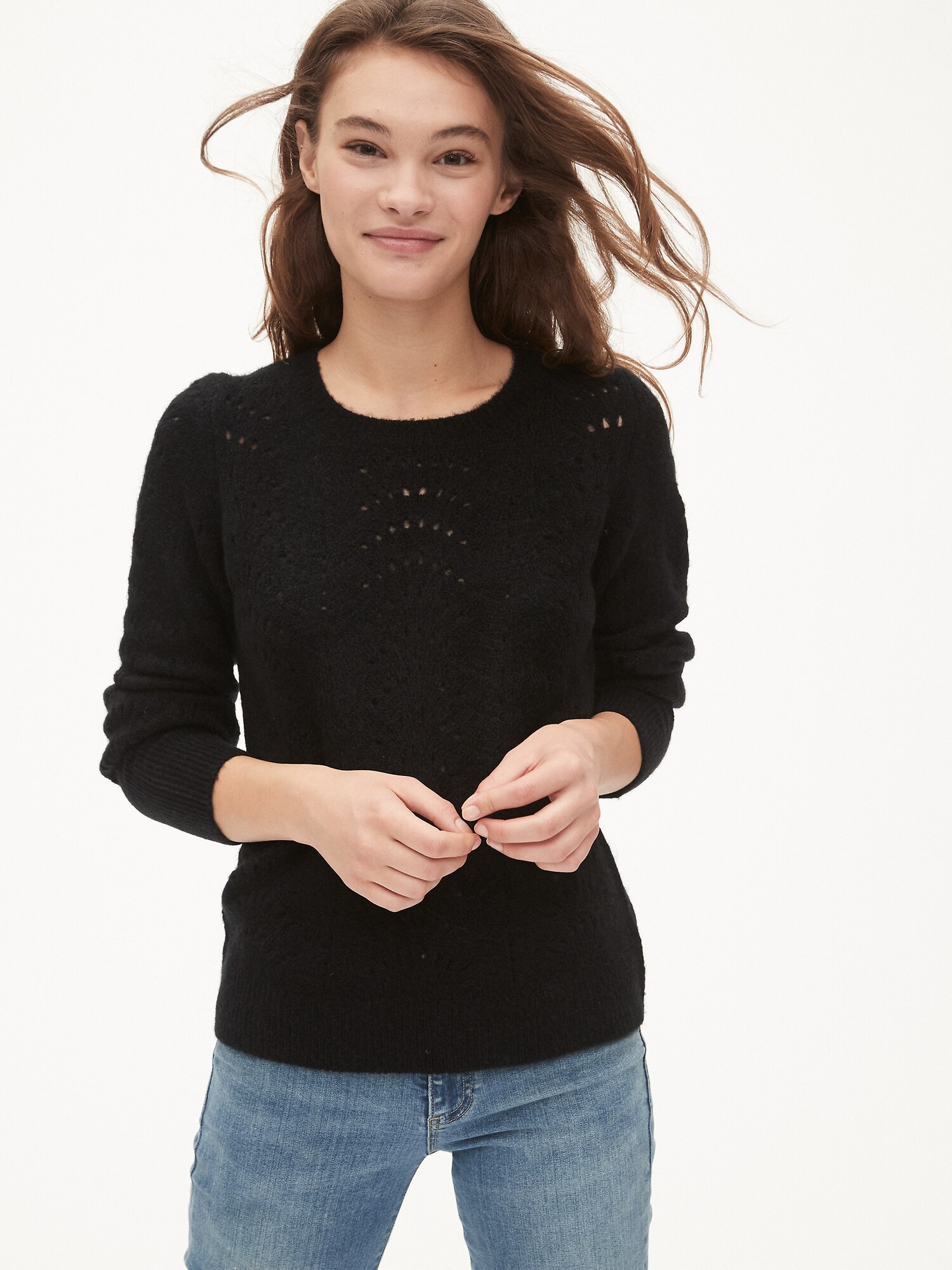 gap pointelle sweater