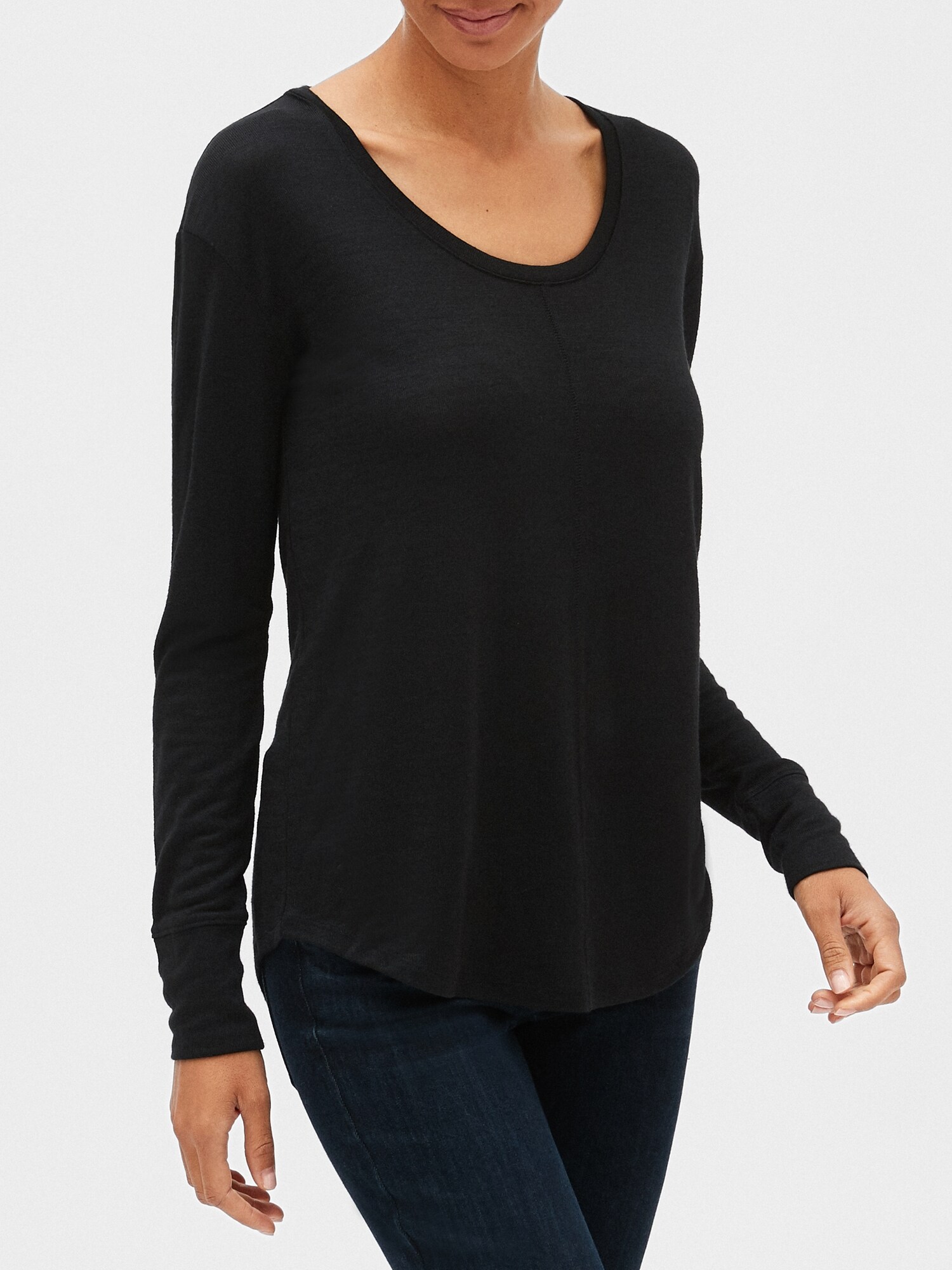 gap luxe long sleeve tee