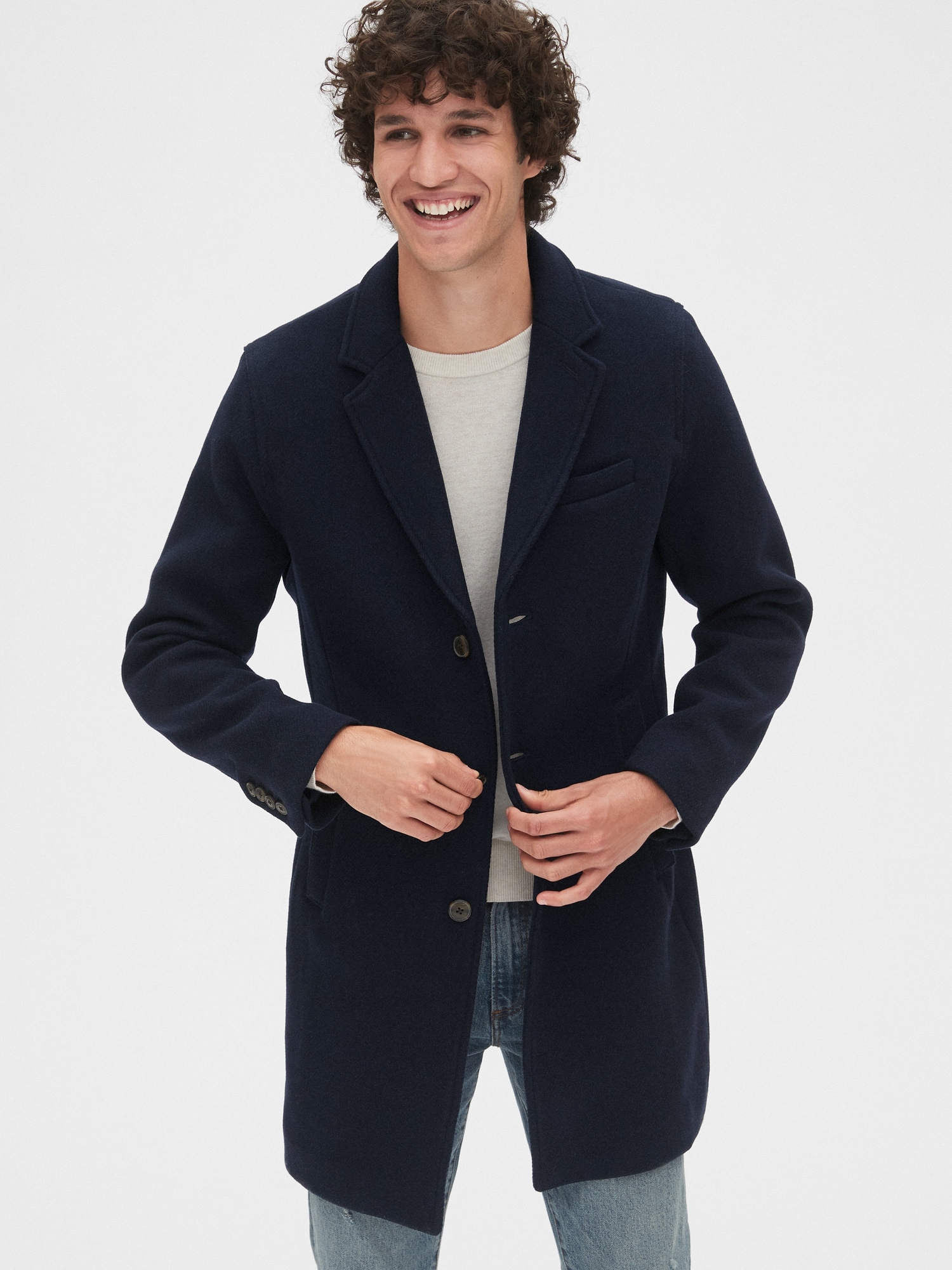 wool blend coat gap