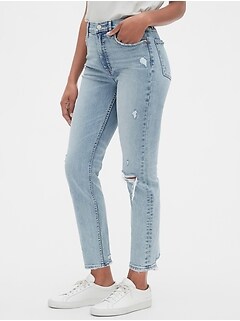 gap high rise slim straight