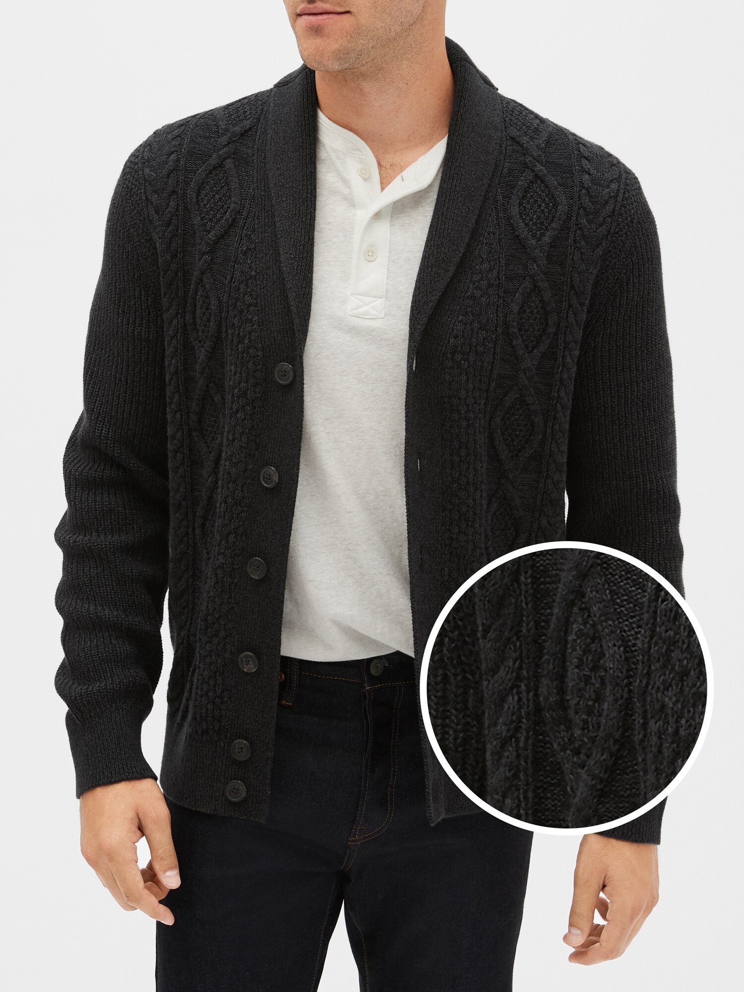 gap cable knit cardigan