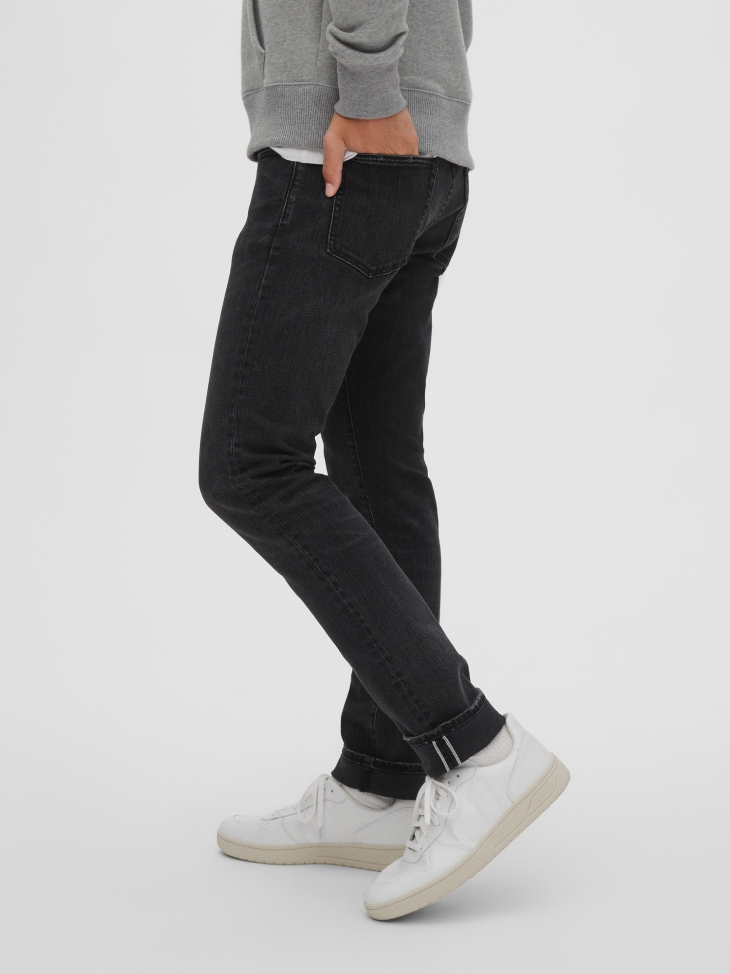 selvedge slim jeans with gapflex