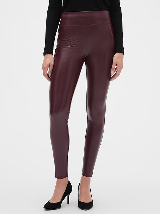 gap faux leather leggings