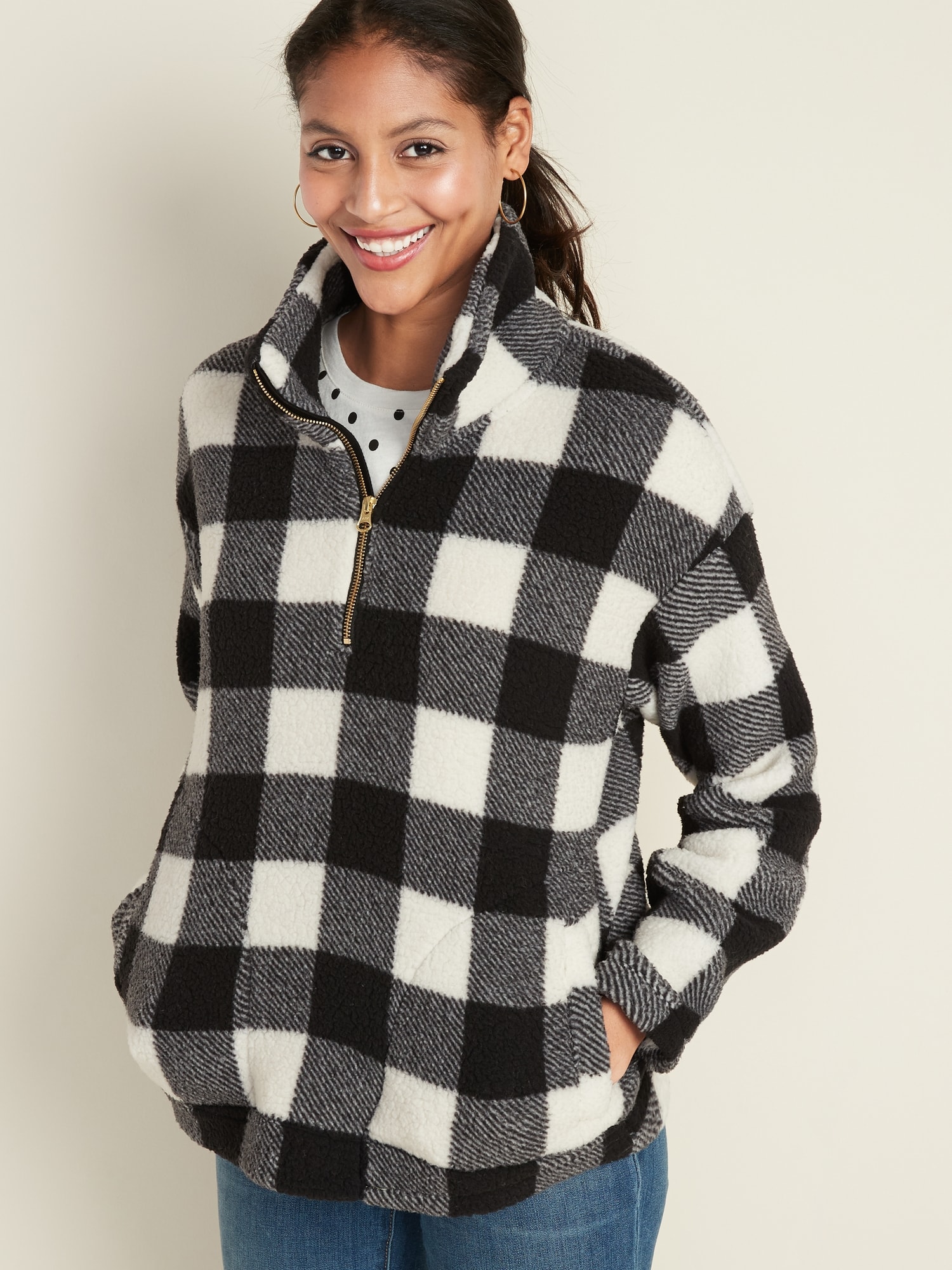 old navy buffalo plaid pullover