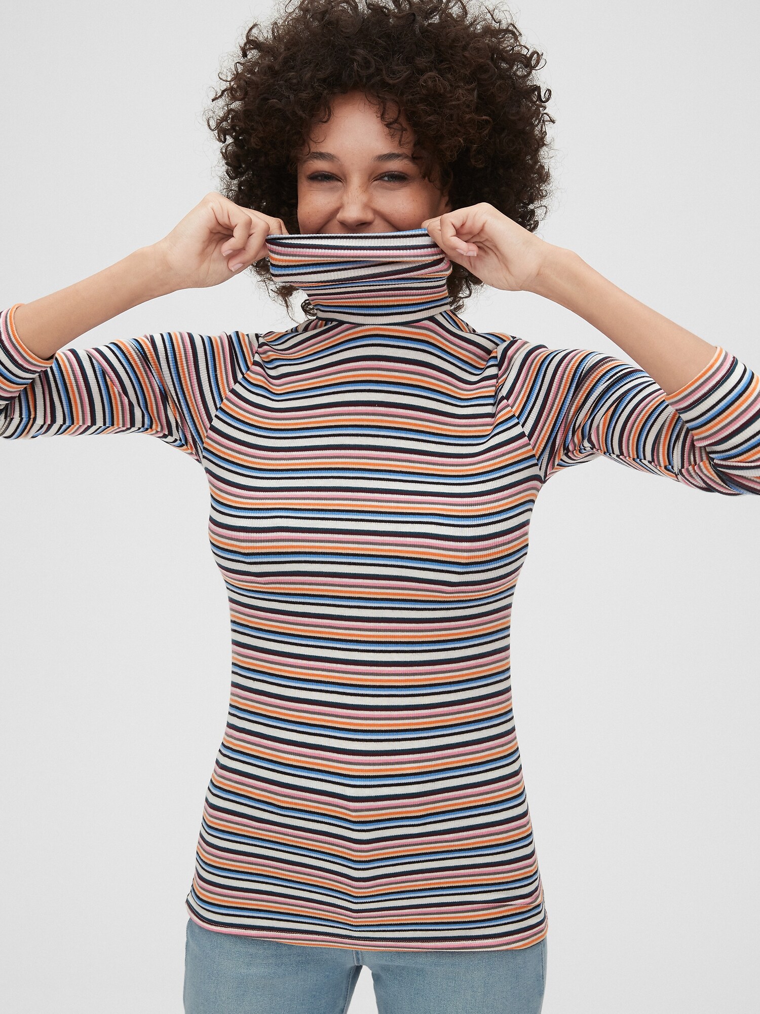 gap striped turtleneck