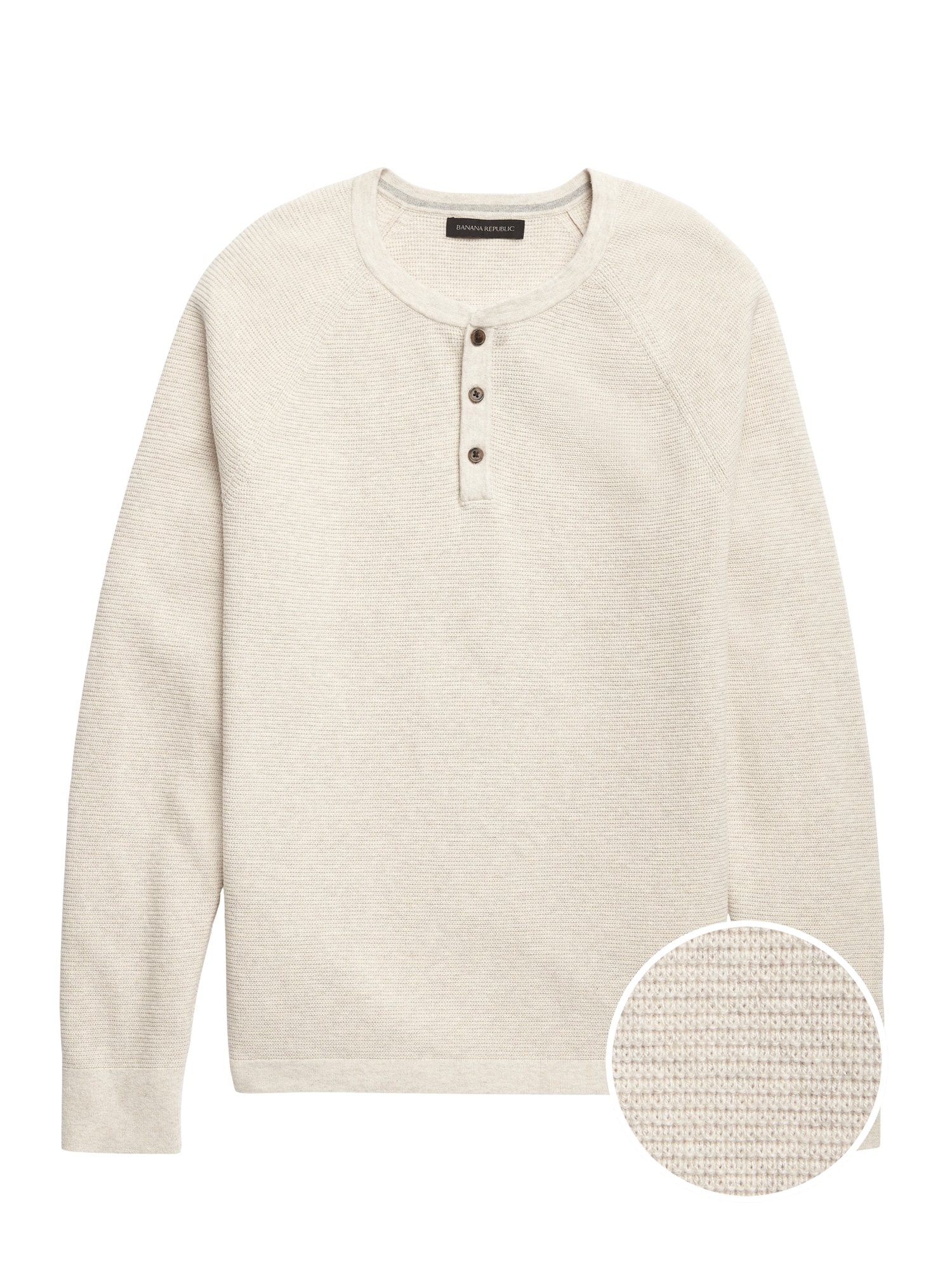 Organic Cotton Henley Sweater Banana Republic