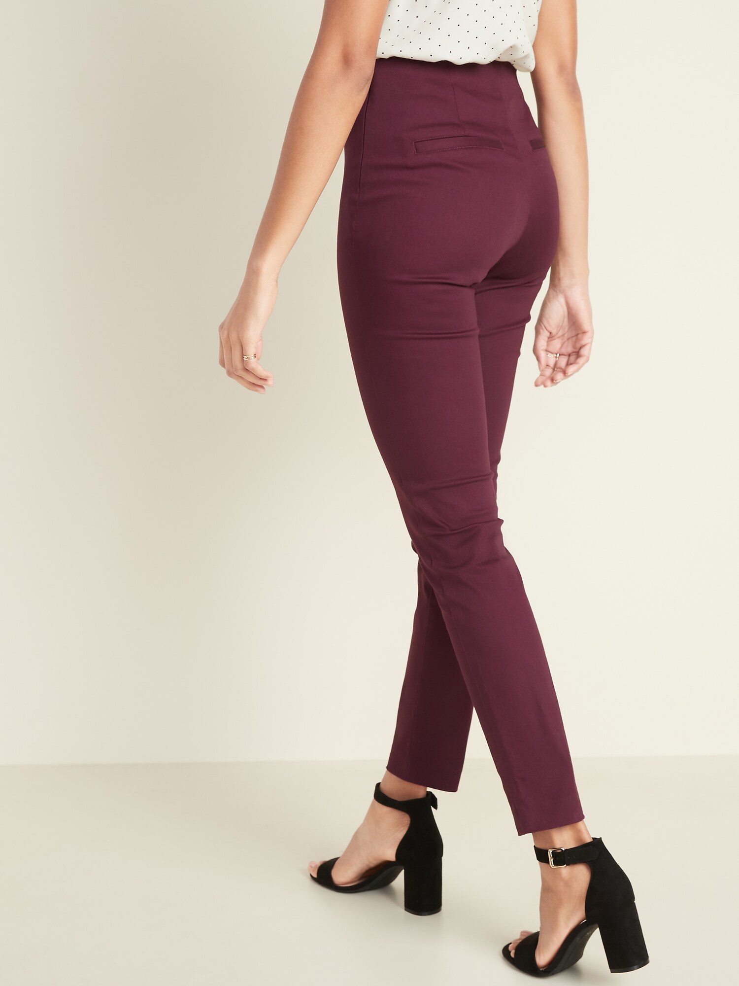 high rise super skinny ankle pants old navy