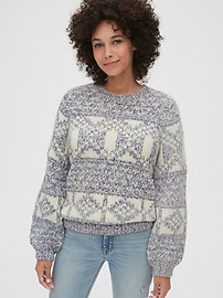 gap fair isle sweater