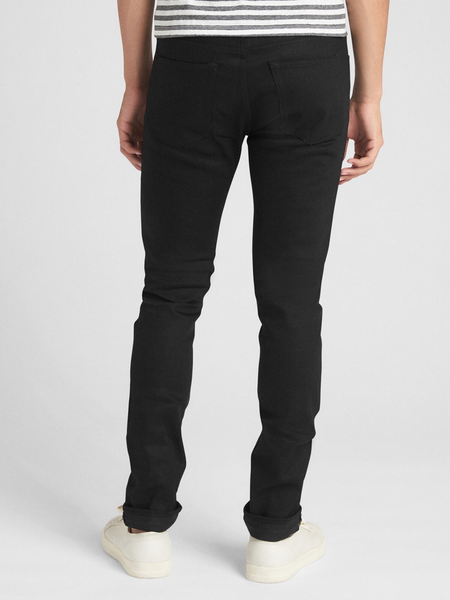 selvedge skinny jeans with gapflex