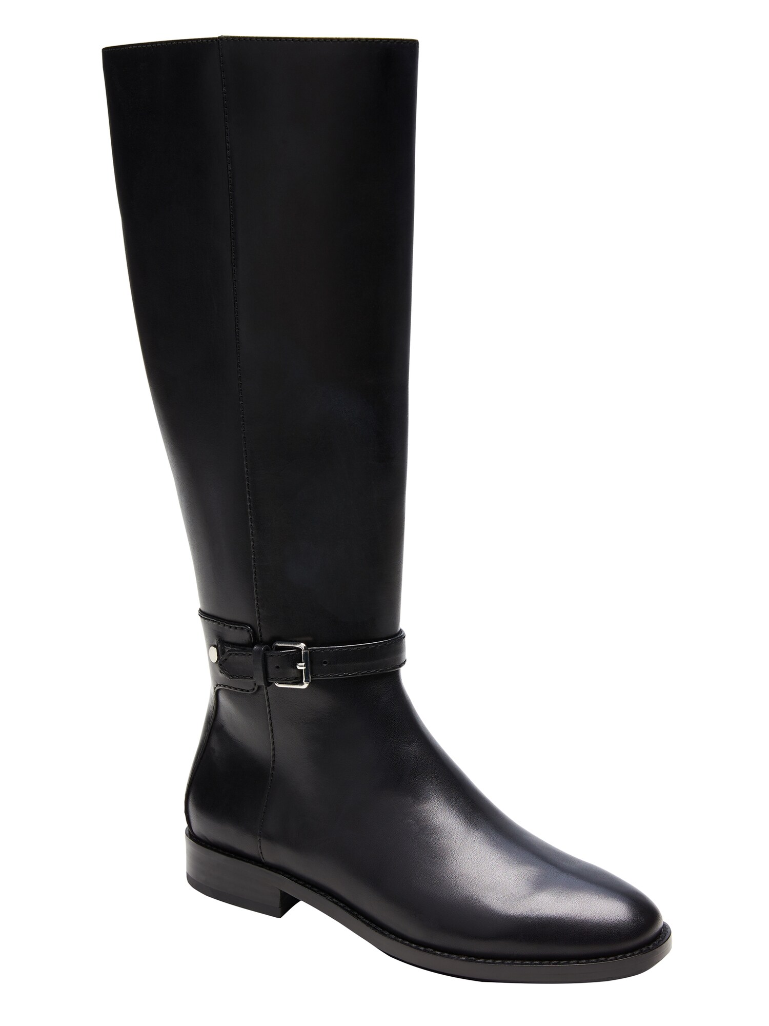 black riding boots leather