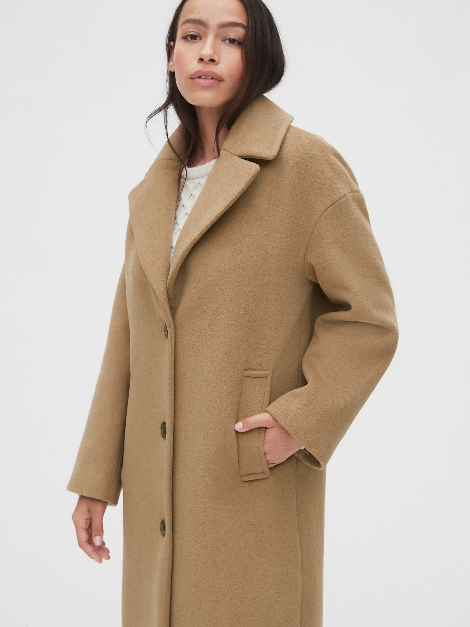 wool blend coat gap