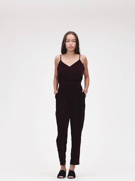 gap velvet jumpsuit