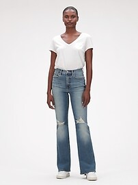 gap high rise flare jeans