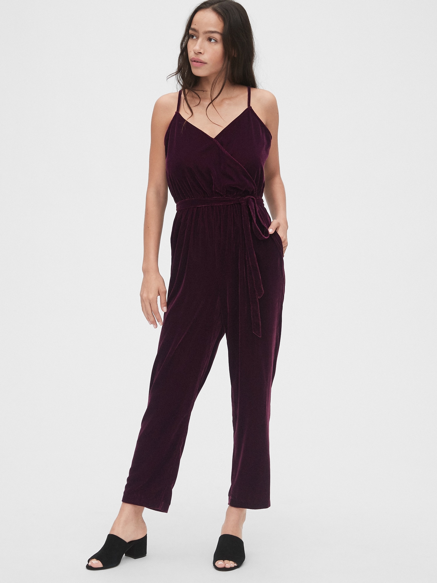 gap velvet jumpsuit