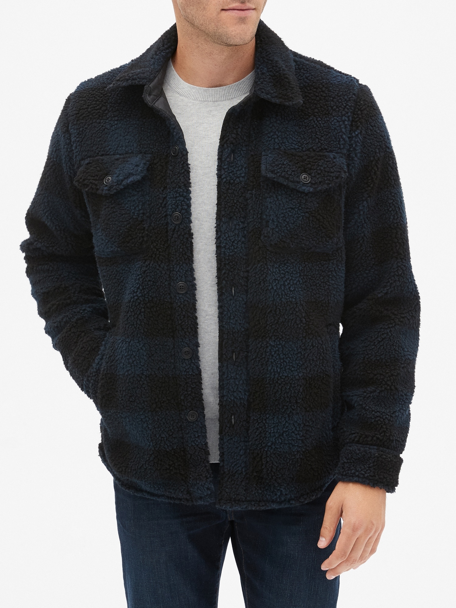 gap factory sherpa jacket