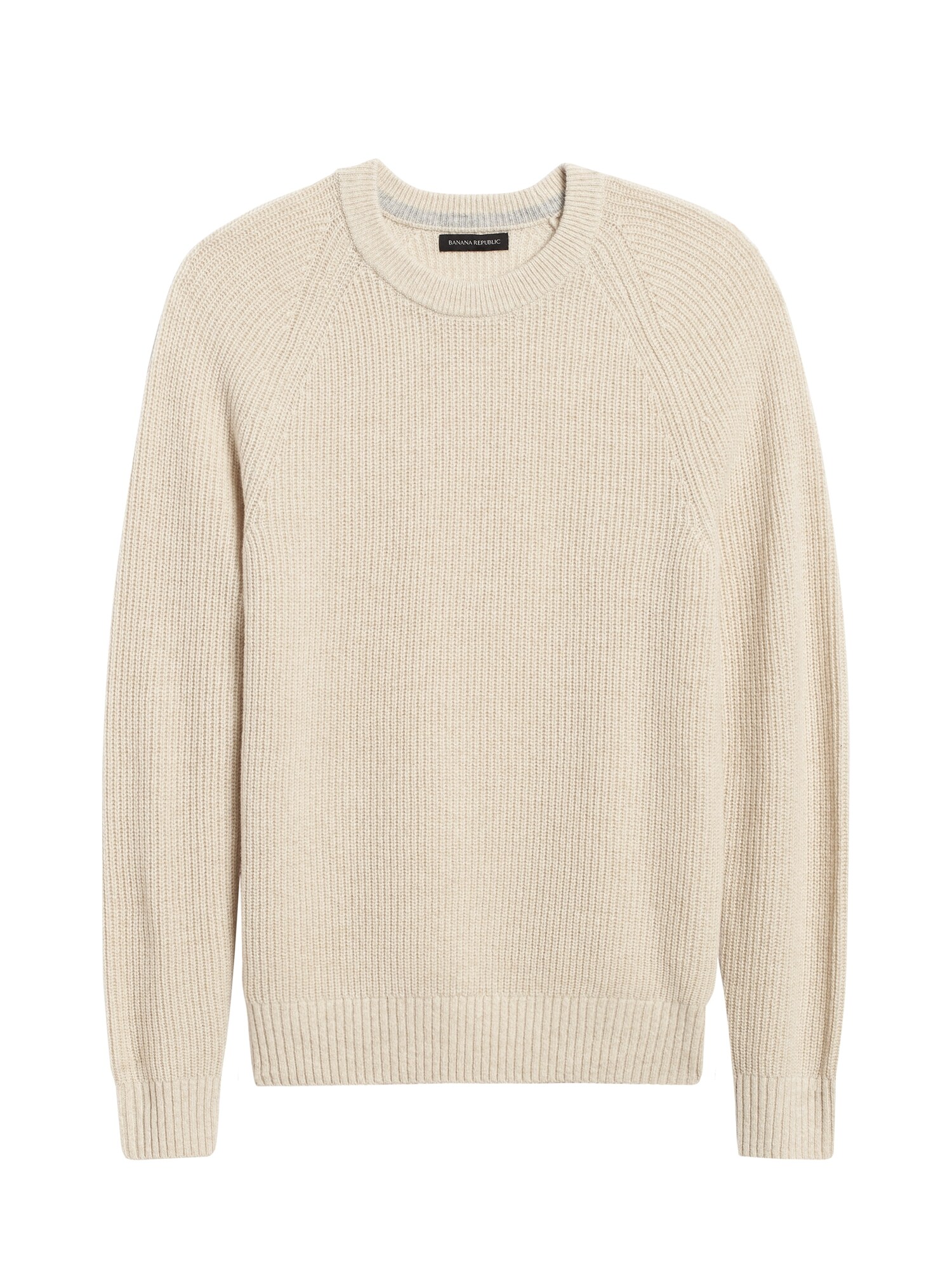 ribbed crew neck sweatshirt