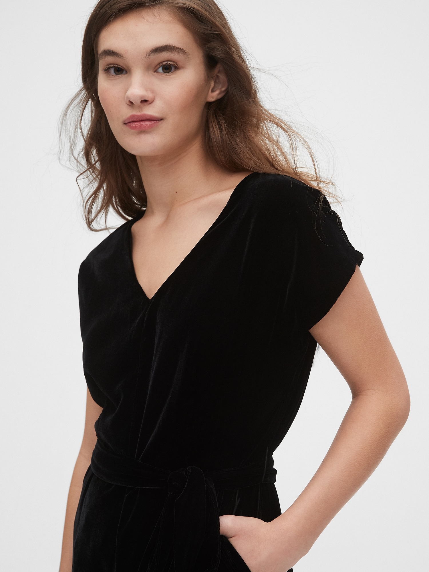 gap velvet jumpsuit