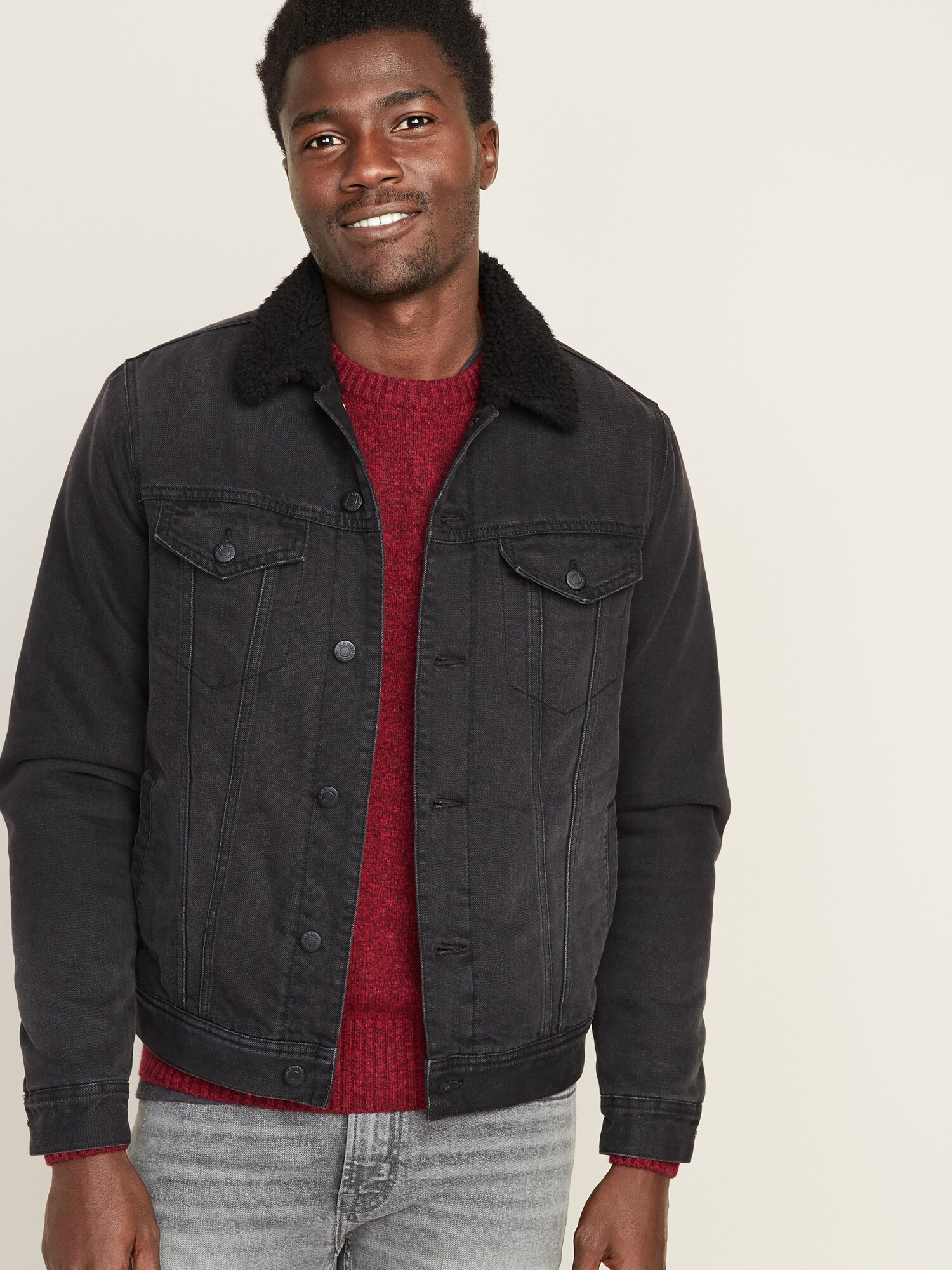 gap jean jacket sherpa