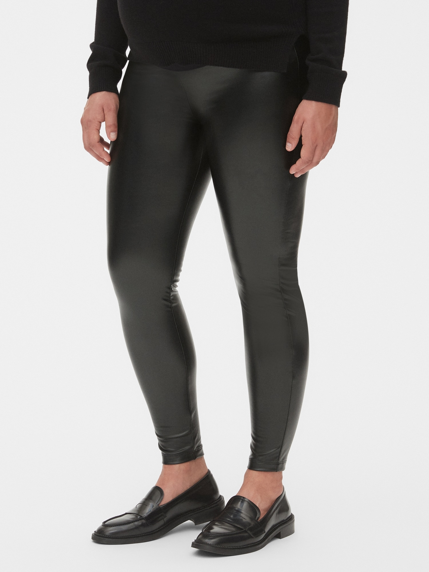 gap faux leather leggings