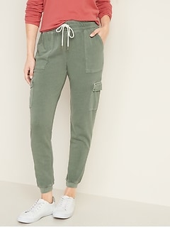 French Terry Cargo Joggers for Women 