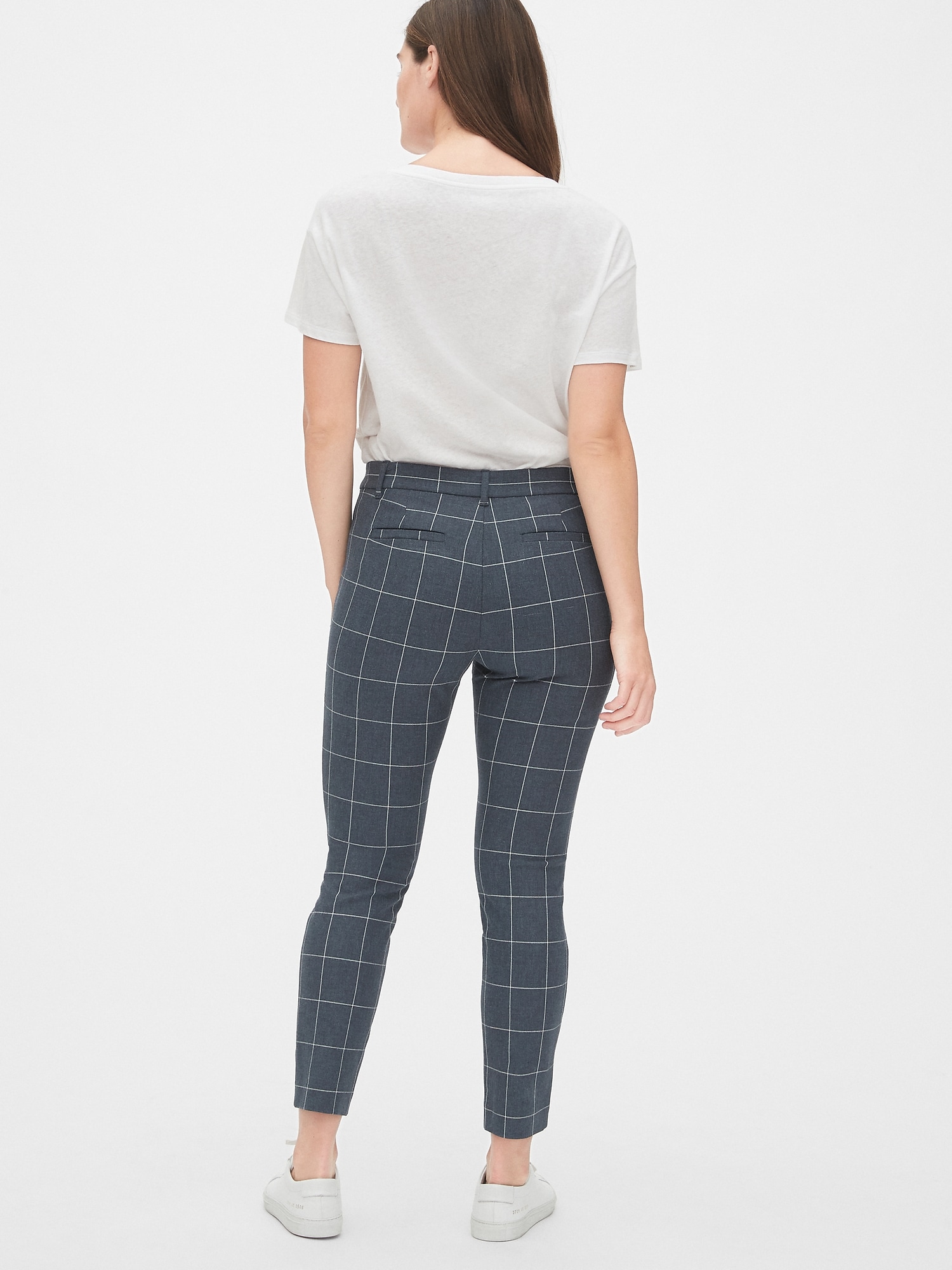 gap plaid skinny ankle pants