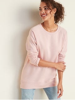 Boyfriend French Terry Tunic Sweatshirt for Women