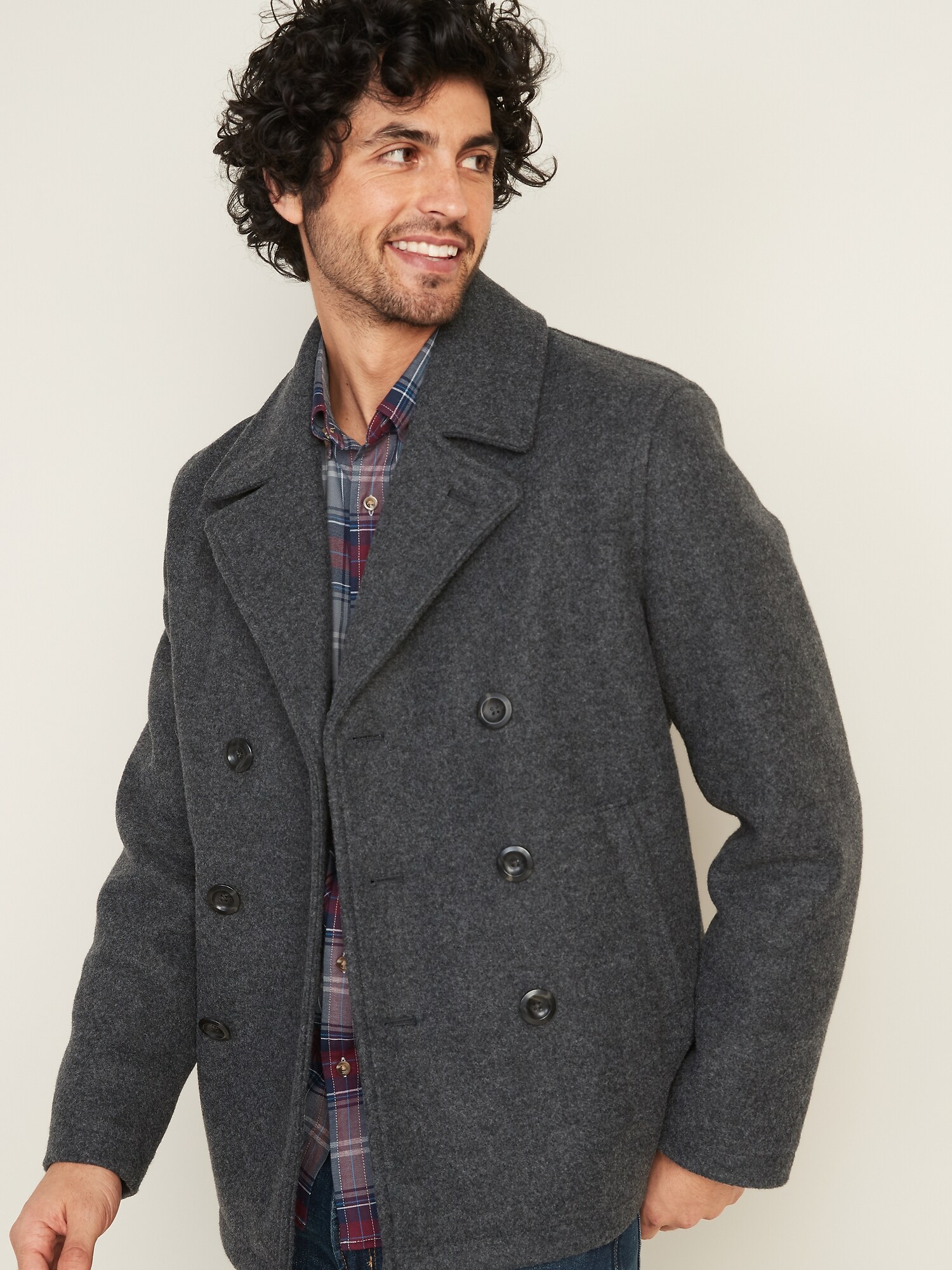 gap mens wool pea coat