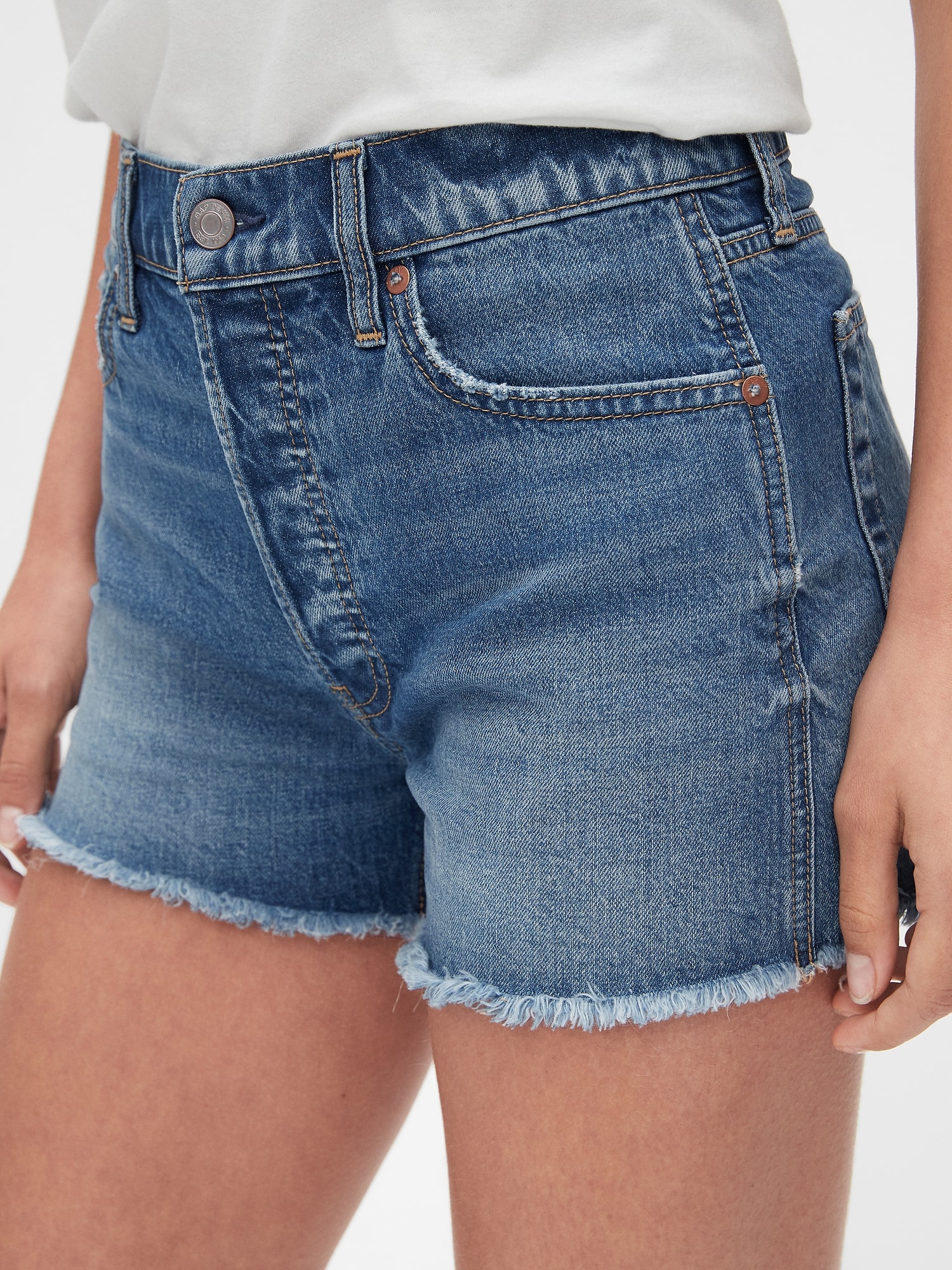 gap high waisted jean shorts